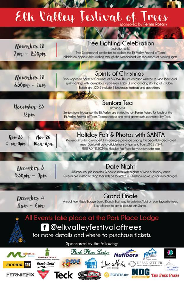 Vendor Fair & Photos with Santa – Elk Valley Festival of Trees