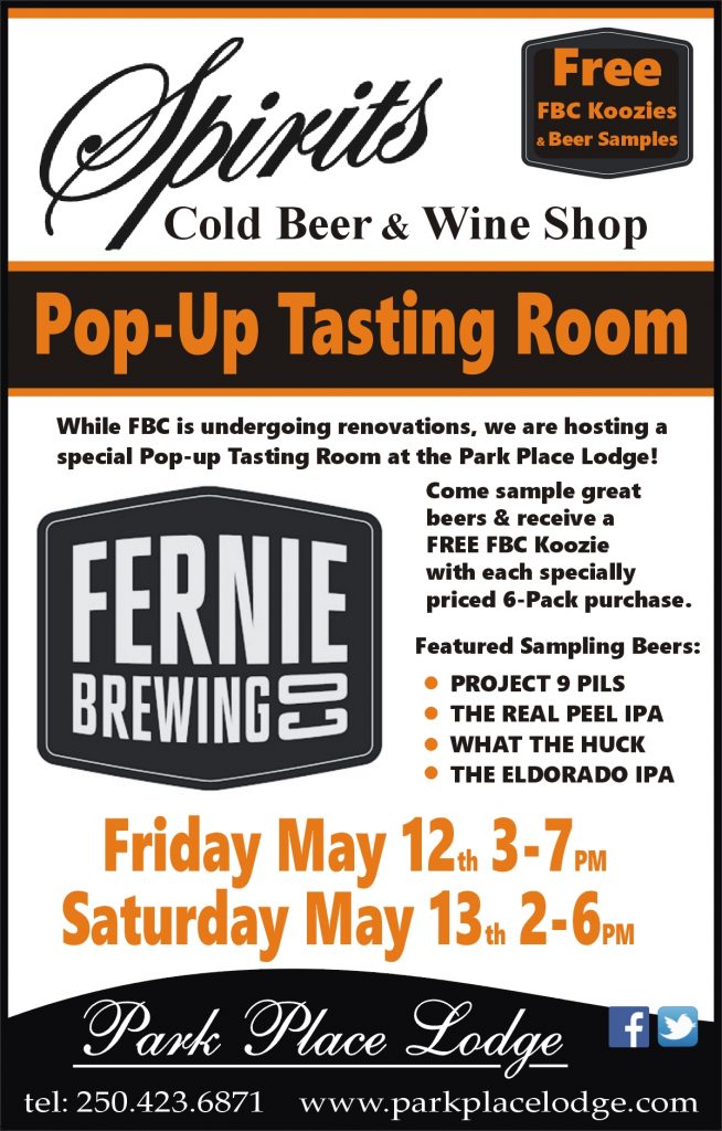 Saturday Pop-Up Tasting Room with Fernie Brewing Co