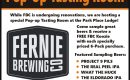 Friday Pop-Up Tasting Room with Fernie Brewing Co.